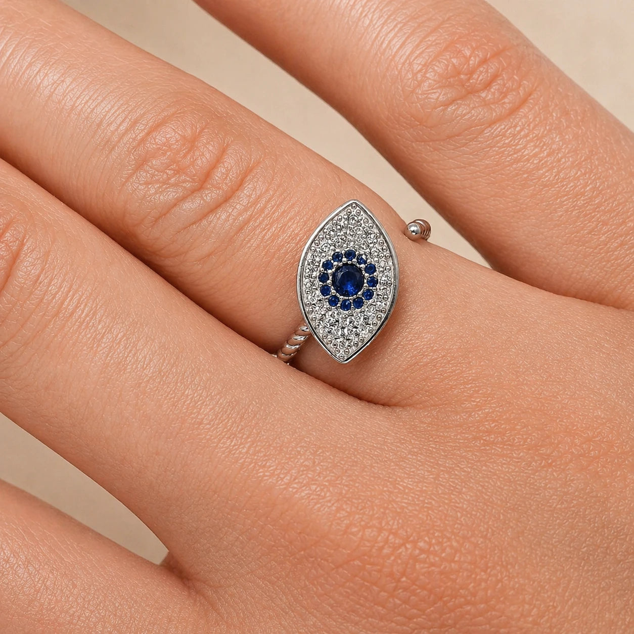 The Sapphire Eye Ring — Anxiety Spinner Ring