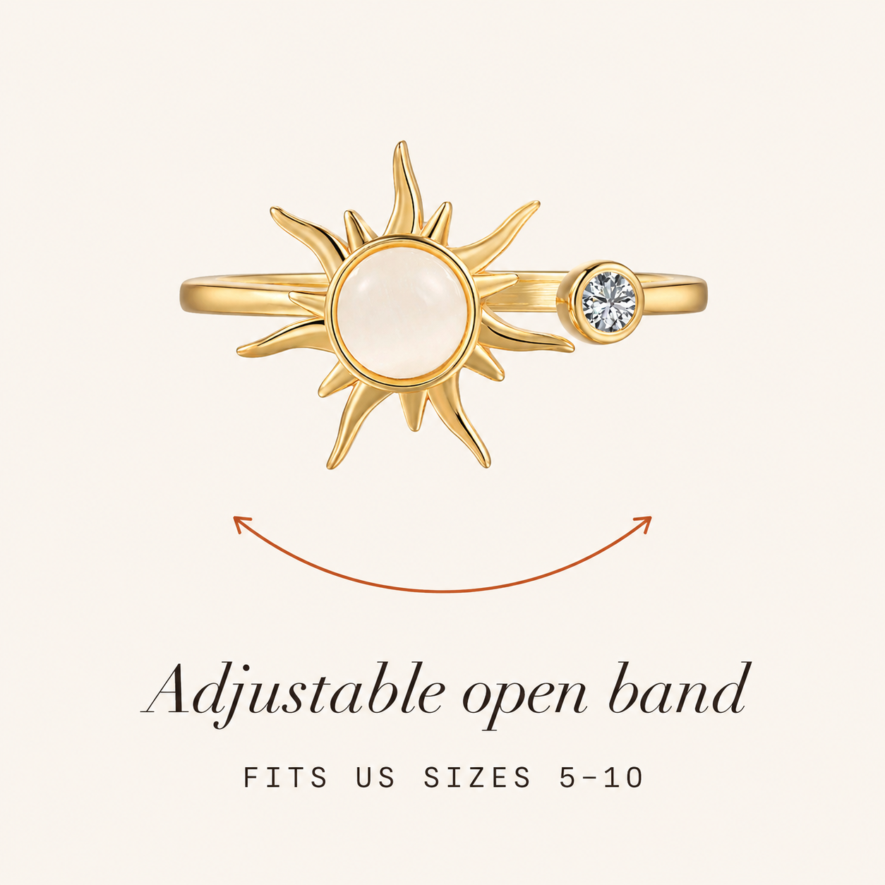 The Sunstone Ring — Anxiety Spinner Ring