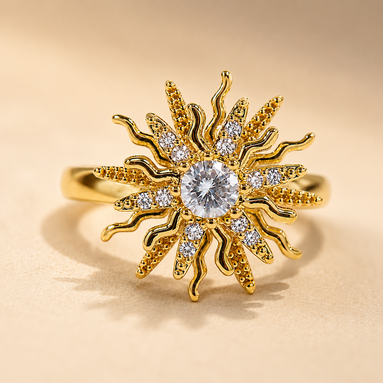 The Sunburst Ring — Anxiety Spinner Ring