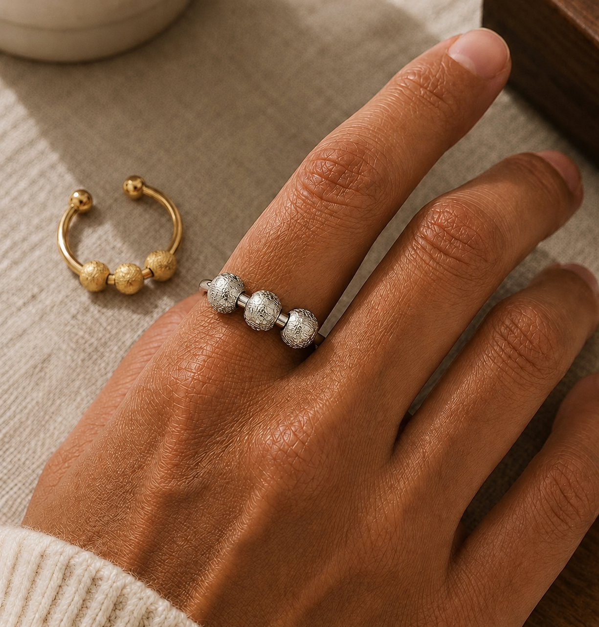The Anchor Ring — Anxiety Spinner Ring