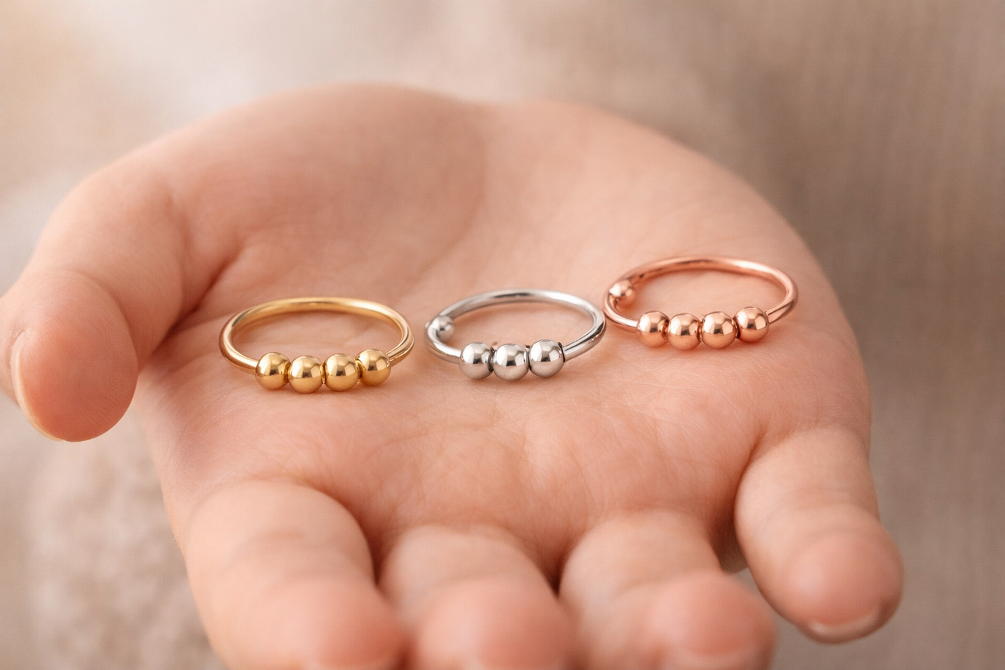 The Classic Serene Ring – Anxiety Relief Spinner Ring