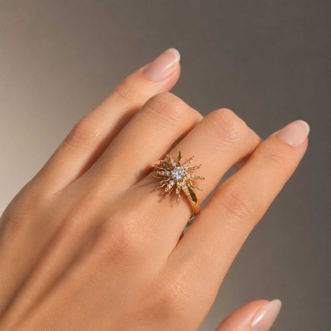 The Sunburst Ring — Anxiety Spinner Ring