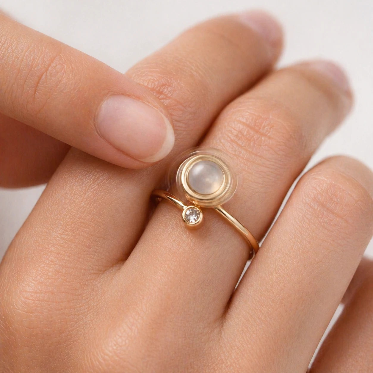 The Lunar Ring — Anxiety Spinner Ring