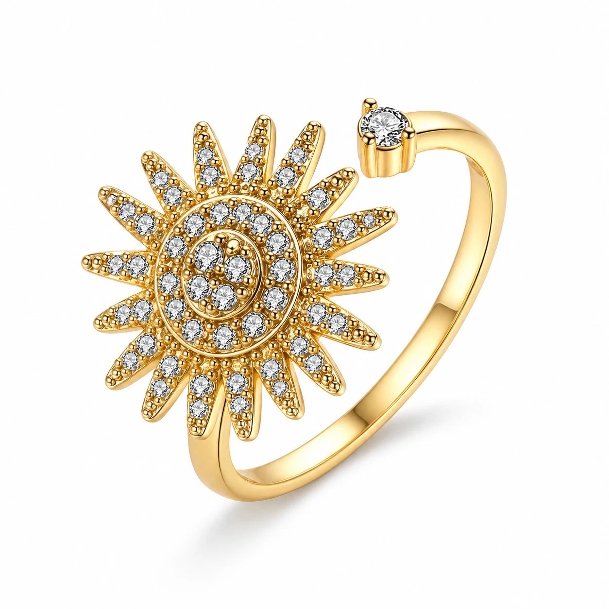 The Radiant Sun Ring — Anxiety Spinner Ring
