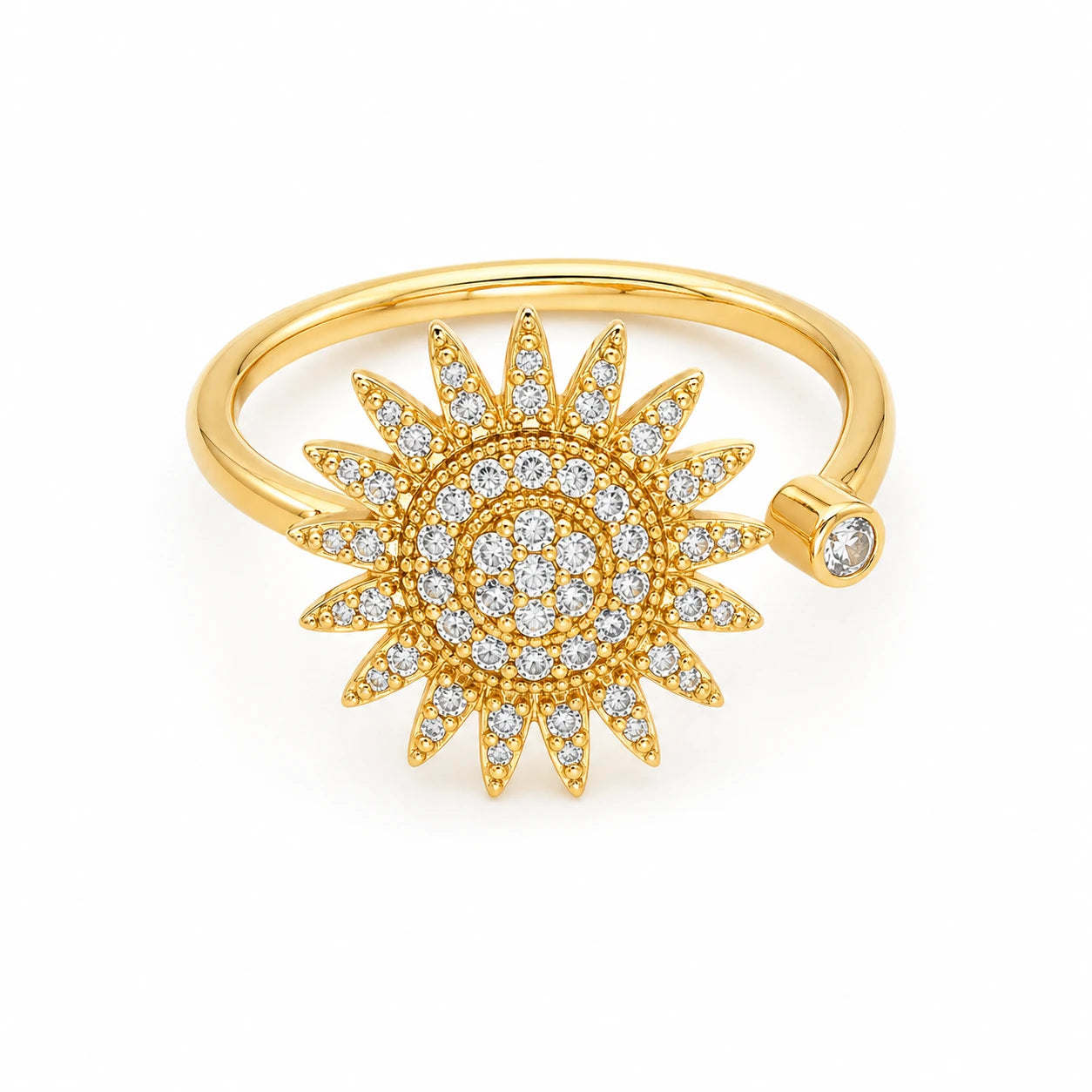 The Radiant Sun Ring — Anxiety Spinner Ring