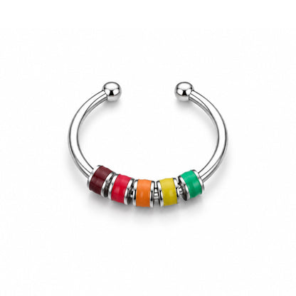 The Balance Ring adjustable anxiety ring with colorful beads