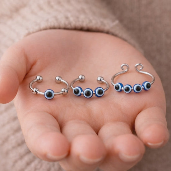 The Evil Eye Spinner Ring — Anxiety Fidget Ring
